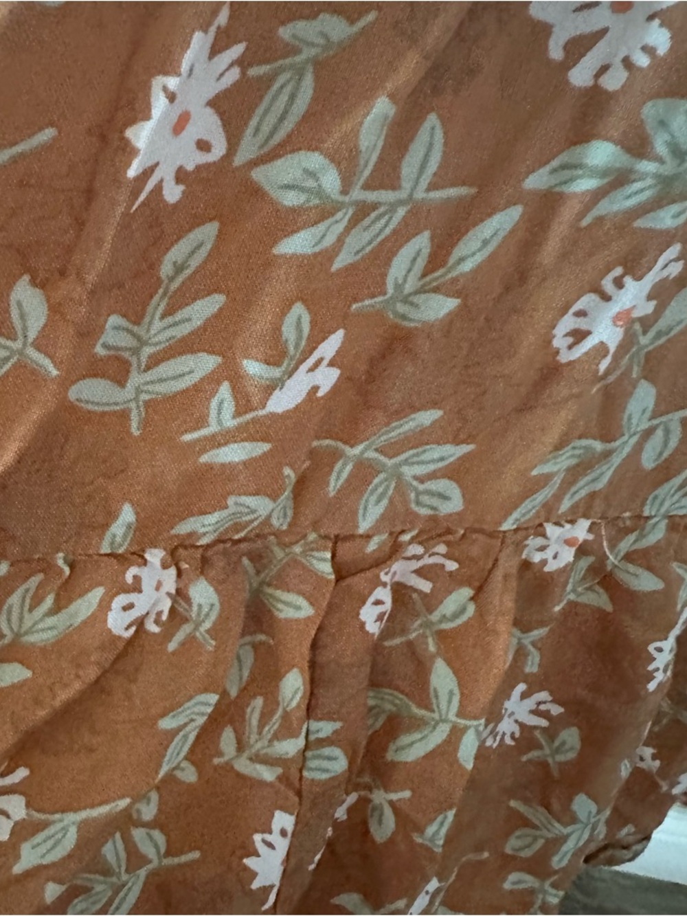Aeropostale babydoll mini brown floral summer dress women’s S short sundress - Picture 3 of 10